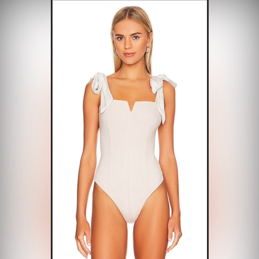 Lola Shoulder Tie Seamed Bodysuit